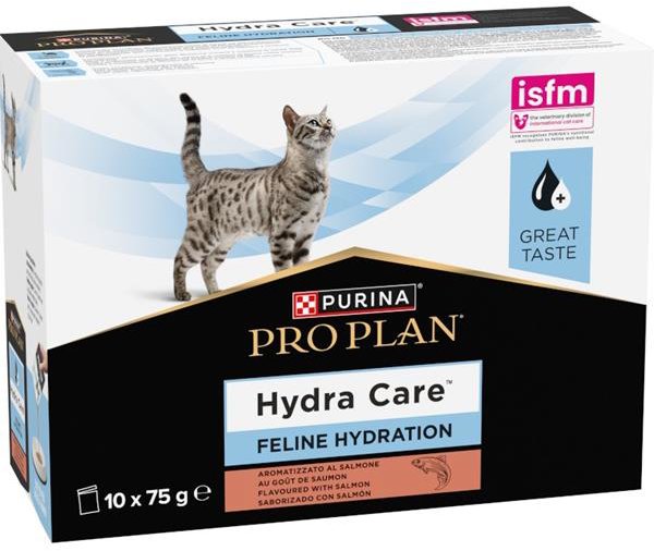 Pro Plan Veterinary Diets Feline Hydra Care losos 10× 75 g