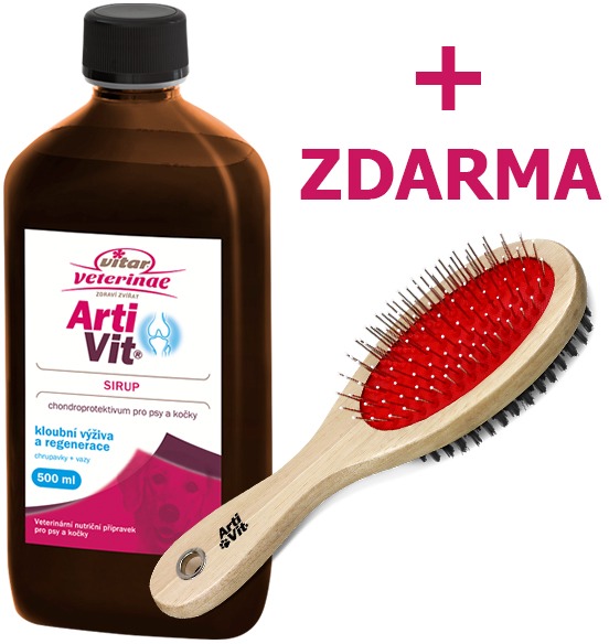 Vitar Veterinae Artivit sirup 200 ml + kefa pre psov