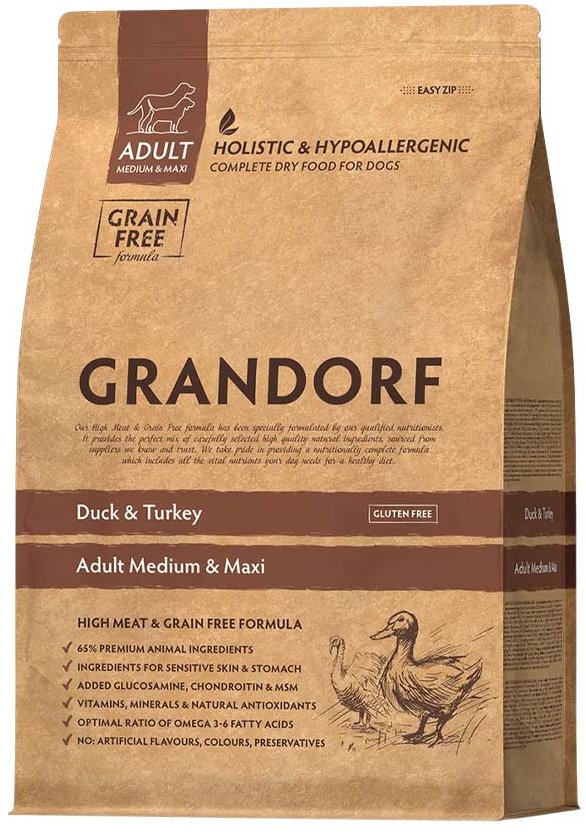 Grandorf Granule pro psy Adult Medium & Maxi - Kachna a krocan GF 3 kg