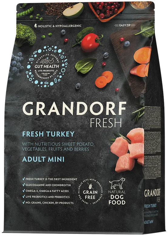 Grandorf FRESH granule pro psy Adult Mini - Krocan 3 kg
