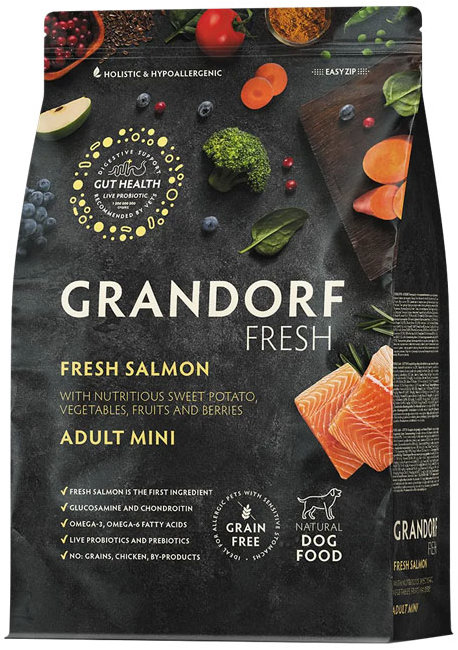 Grandorf FRESH granule pro psy Adult Mini - Losos 1 kg