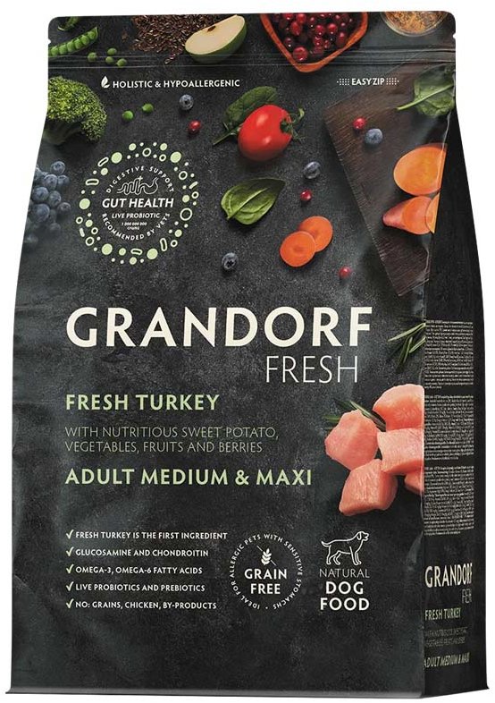 Grandorf FRESH granule pro psy Adult Medium & Maxi - Krocan 3 kg