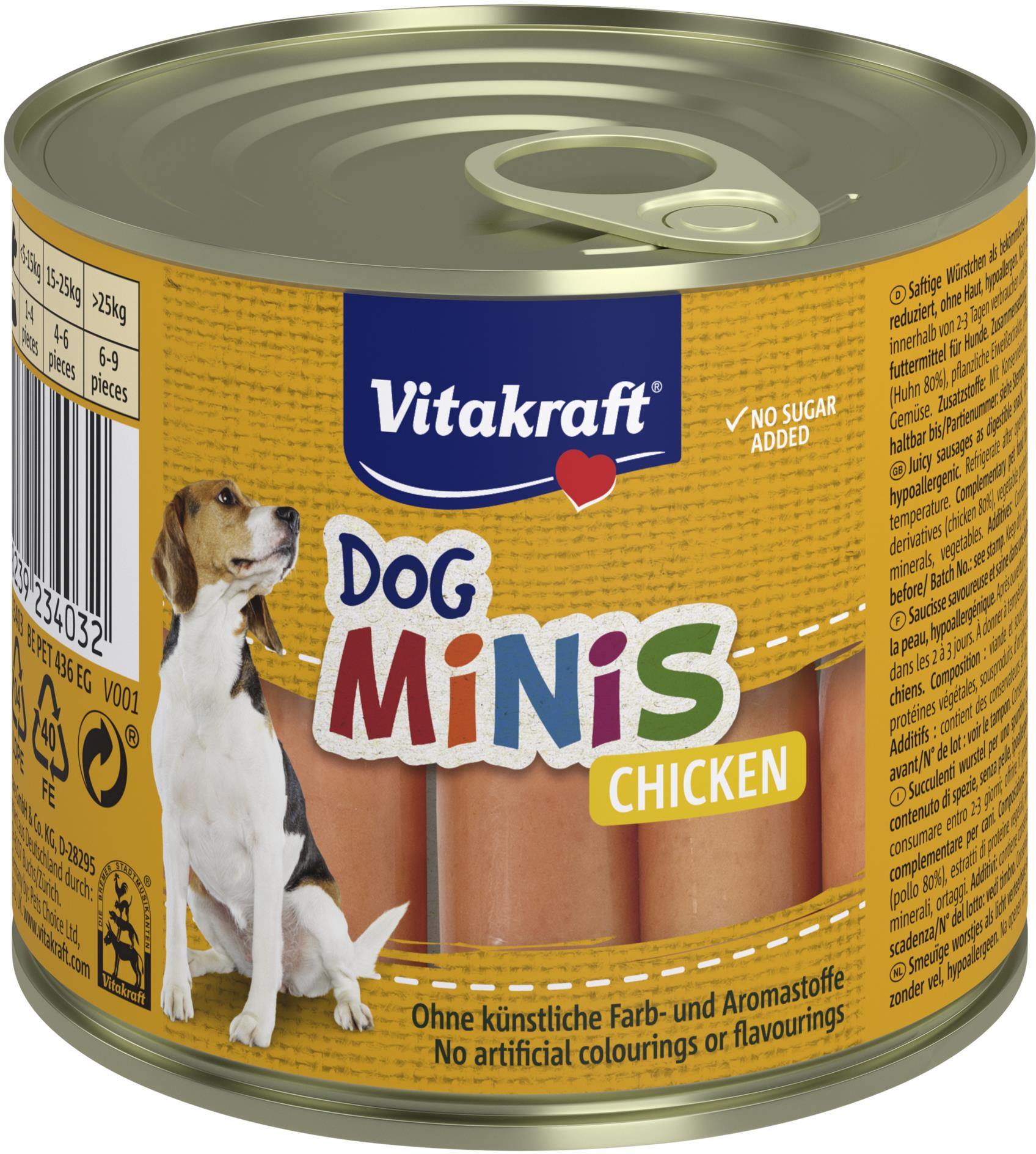 Vitakraft Dog pochúťka Snack Minis Chicken párky 12 ks