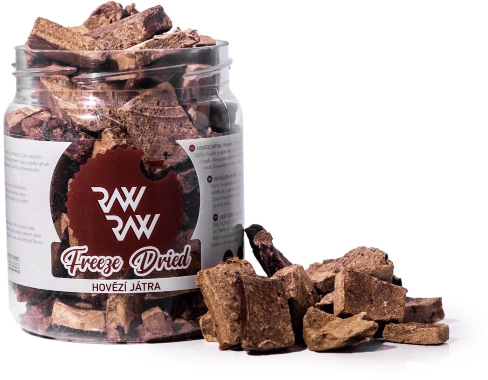 Raw Raw pochúťka mrazom sušená Hovädzia pečeň 90 g