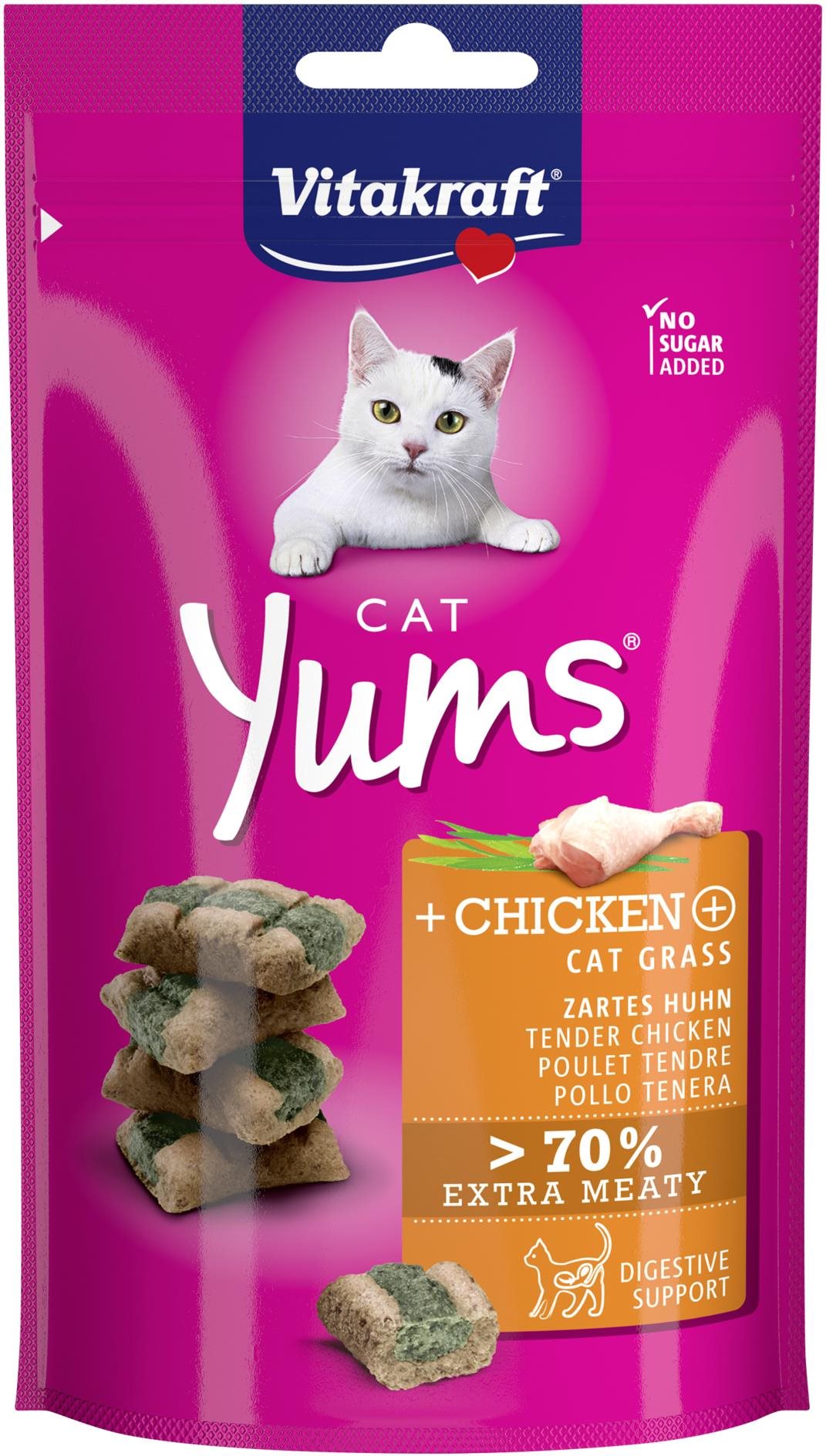 Vitakraft pochúťka Cat Yums kuracie s trávou 40 g