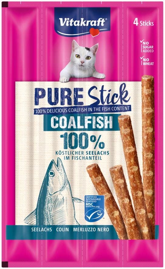 Vitakraft Cat pochúťka Pure Stick treska 4× 5 g