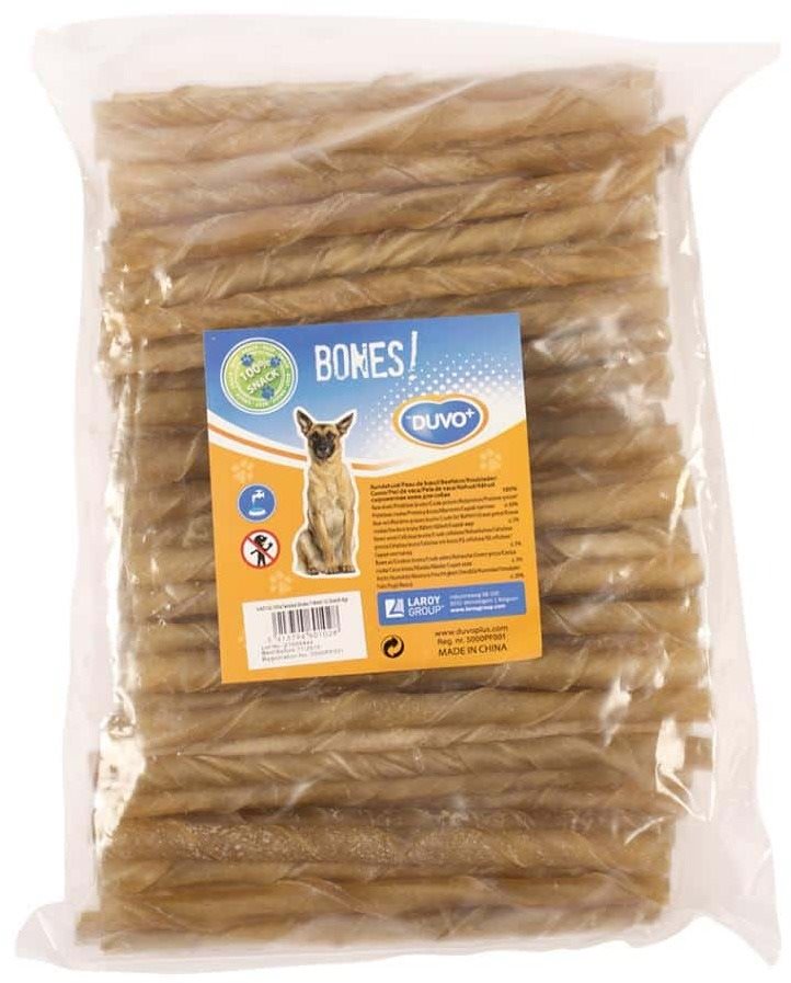 Duvo+ Bones! Točené byvolie tyčinky 12,5 cm 7/8 mm 100 ks