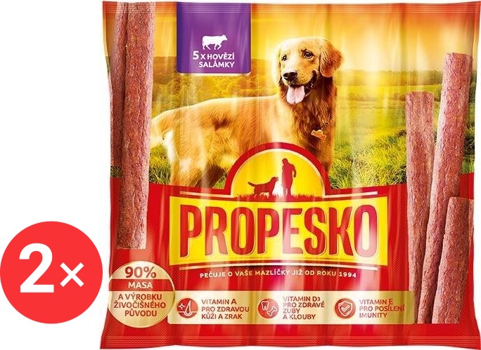 Propesko snack hovädzie salámky 2× 50 g