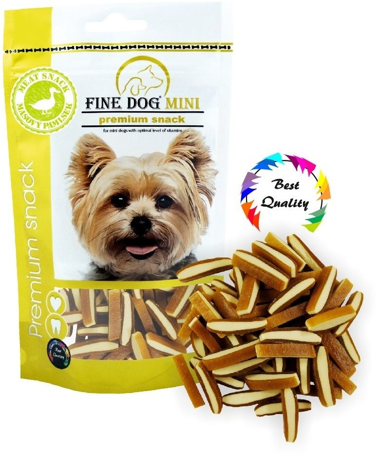 FINE DOG MINI Sandwich MINI strips KAČACIE 80 g