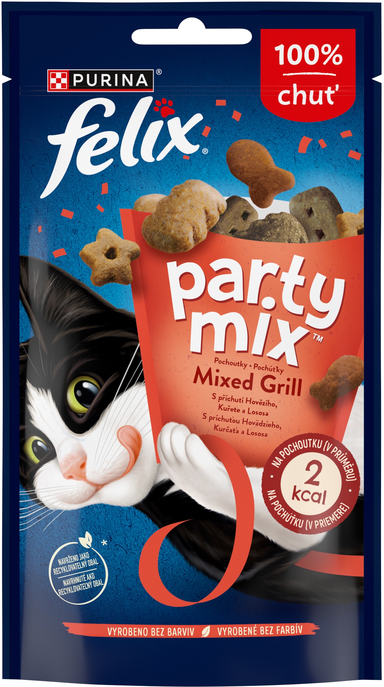 Felix Party Mix maškrty pre mačky Mixed Grill 60 g