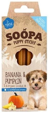 Soopa Dentálne tyčinky Puppy s banánom a tekvicou 100 g