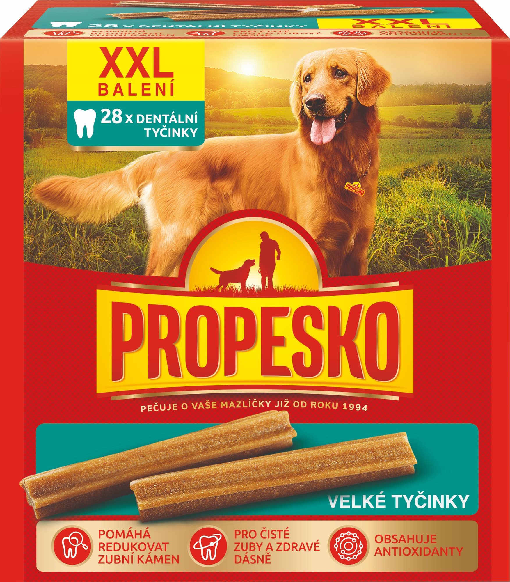 Propesko dentálne tyčinky XXL pre psov XXL 28 ks 720 g