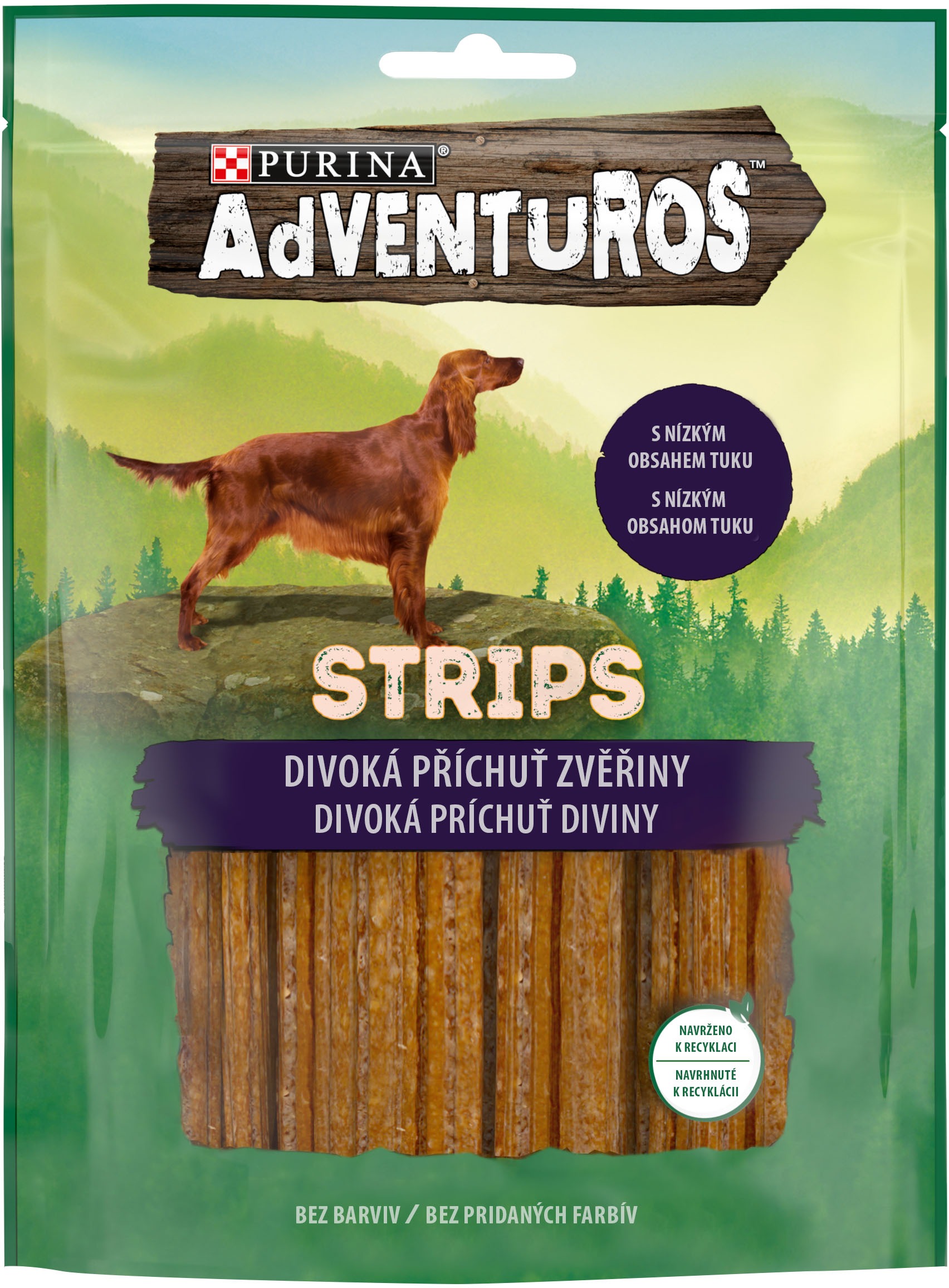 Adventuros Strips maškrty pre psov zverina 90 g