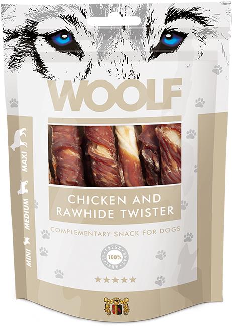 Woolf Chicken and Rawhide Twister 100 g