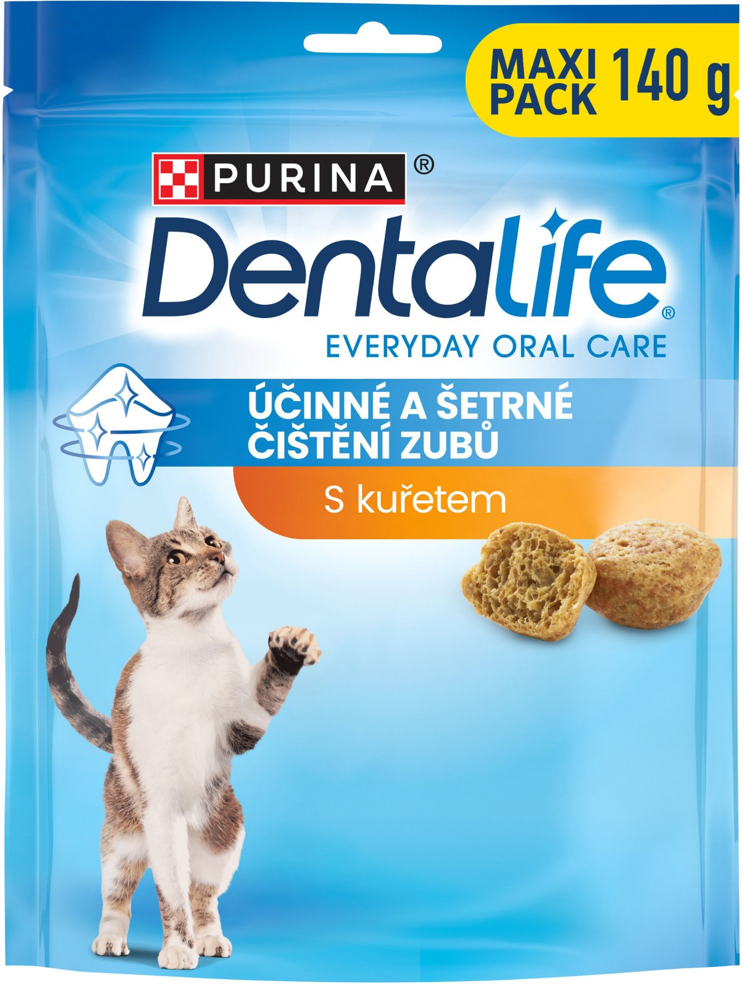 Dentalife maškrty pre mačky kura 140 g