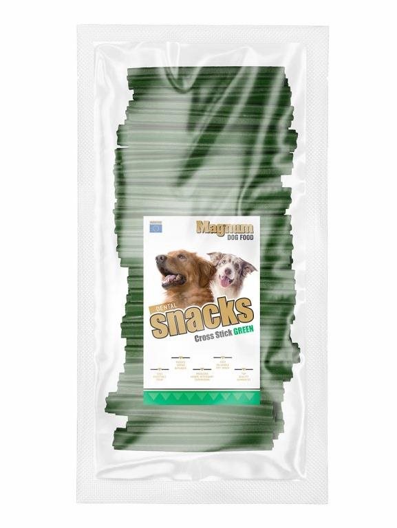 Magnum Dental žuvacia tyčka krížová chlorofyl 12,5 cm 50 ks
