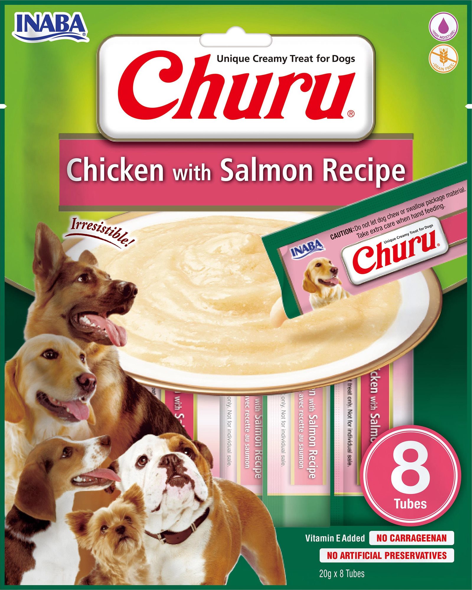 Inaba Churu Dog kuracie s lososom 8× 20 g