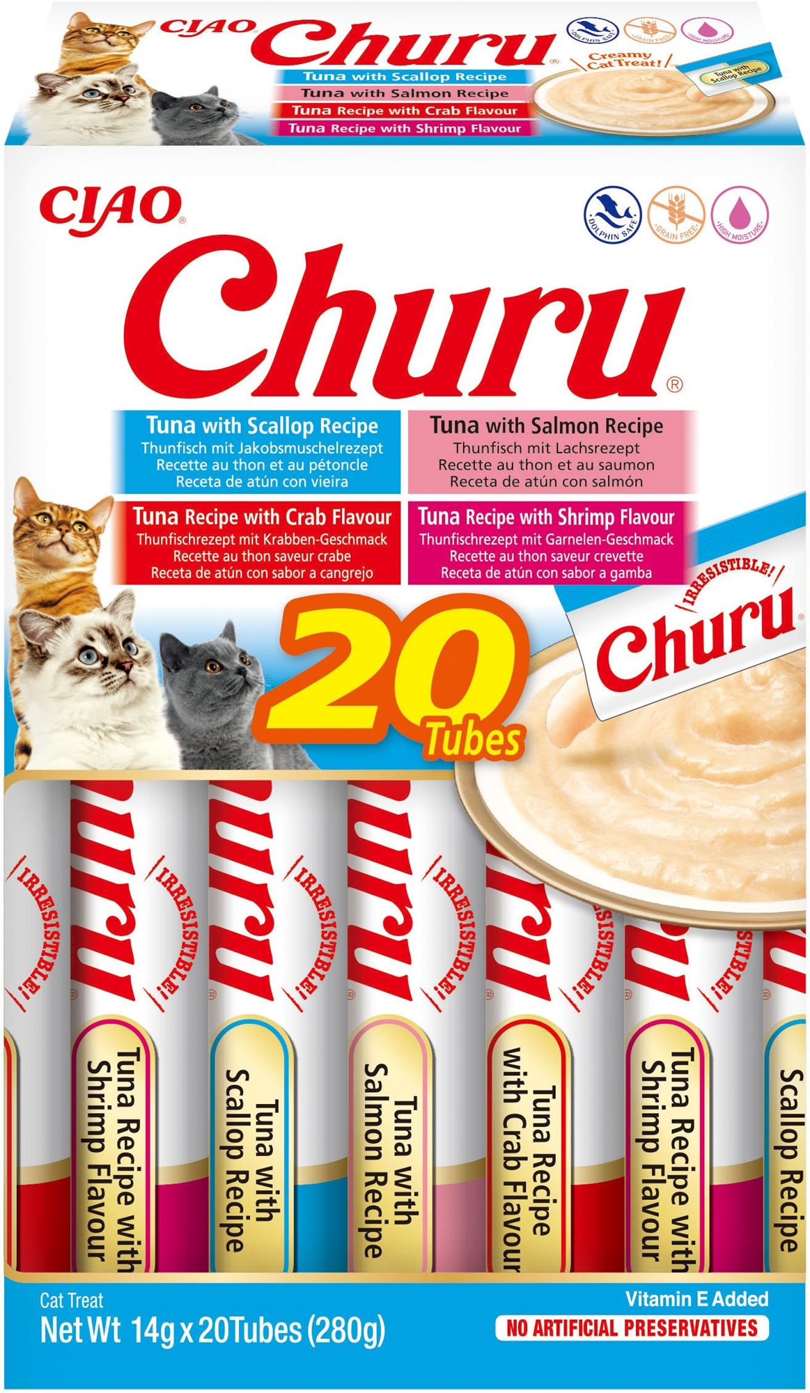 Ciao Churu Cat BOX Tuna Seafood Variety 20× 14 g