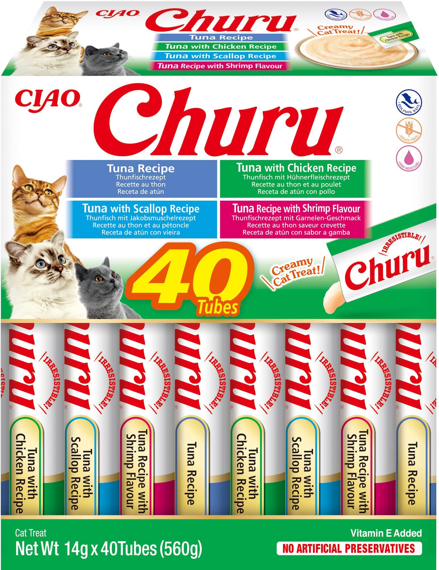 Ciao Churu Cat BOX Tuna Seafood Variety 40× 14 g
