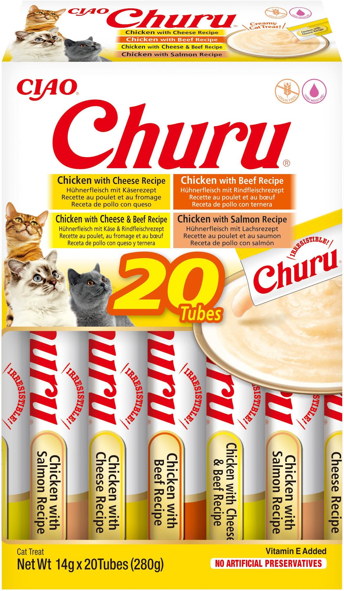 Ciao Churu Cat BOX kurací a hovädzí výber 20× 14 g