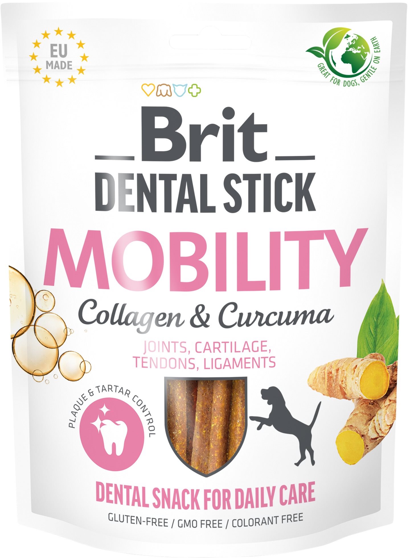 Brit Dental Stick Mobility with Curcuma & Collagen 7 ks