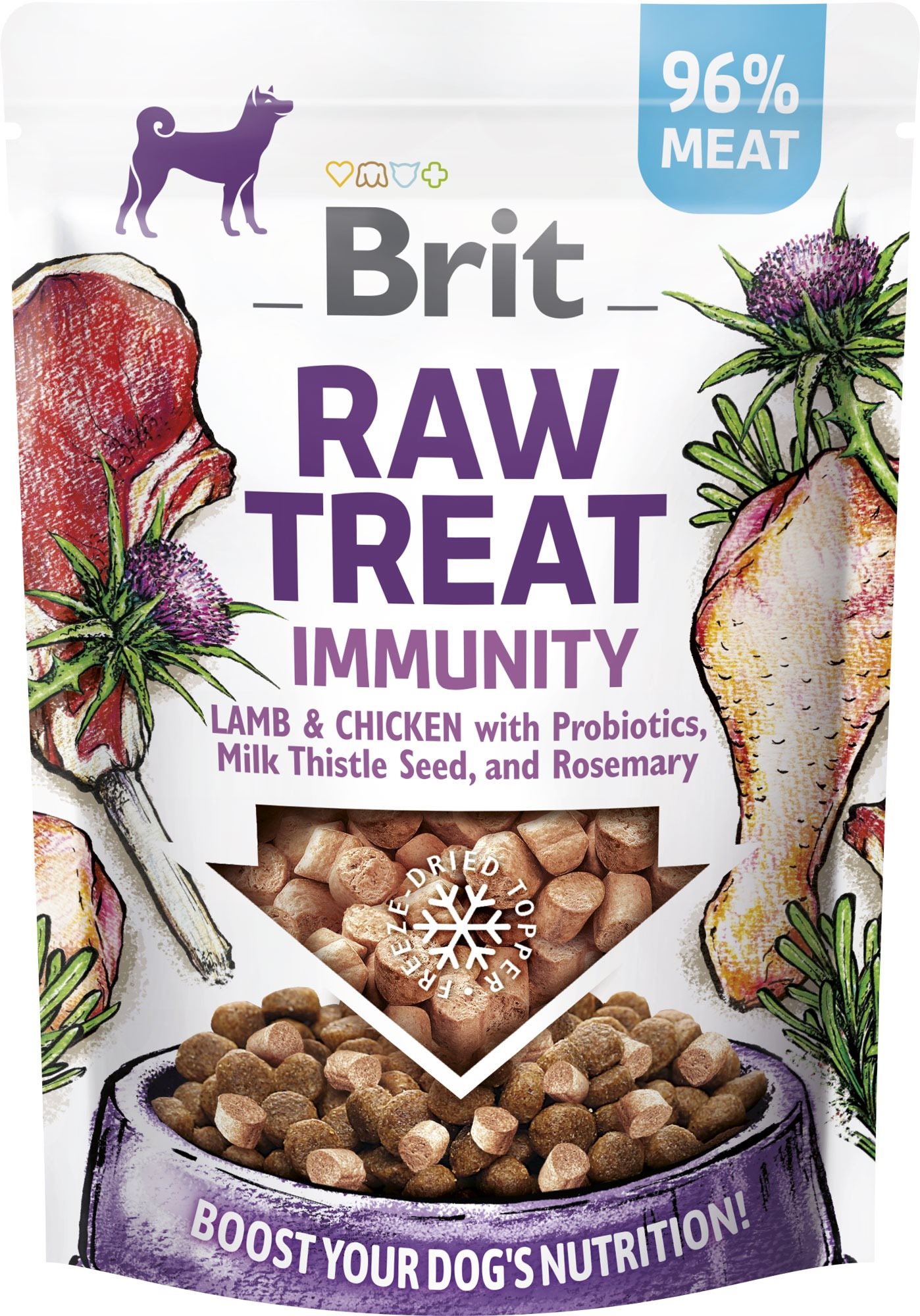 Brit Raw Treat Immunity Freeze-dried treat and topper Lamb & Chicken 40 g