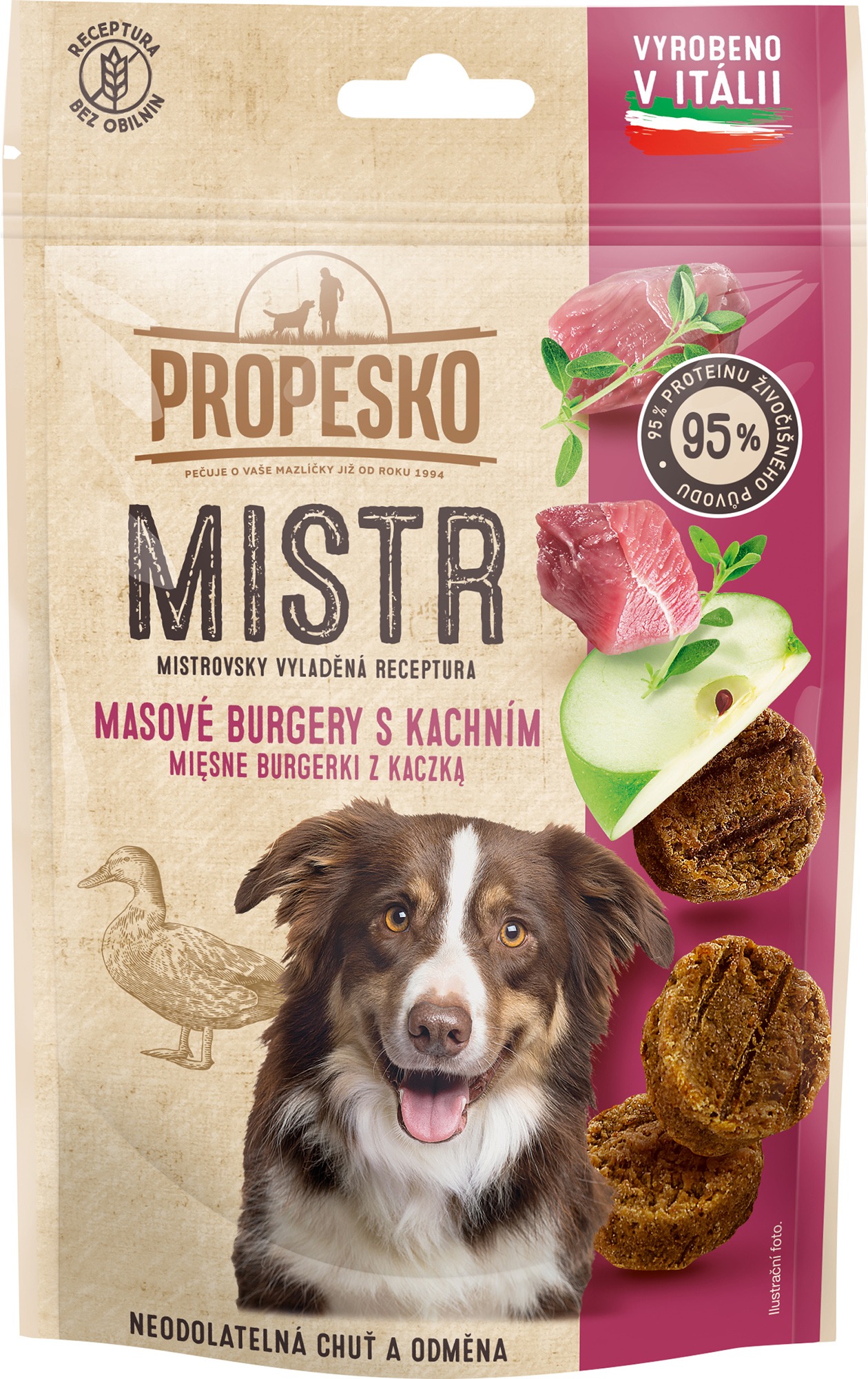 Propesko Mistr burger s kačacím, jablkom a tymiánom 60 g