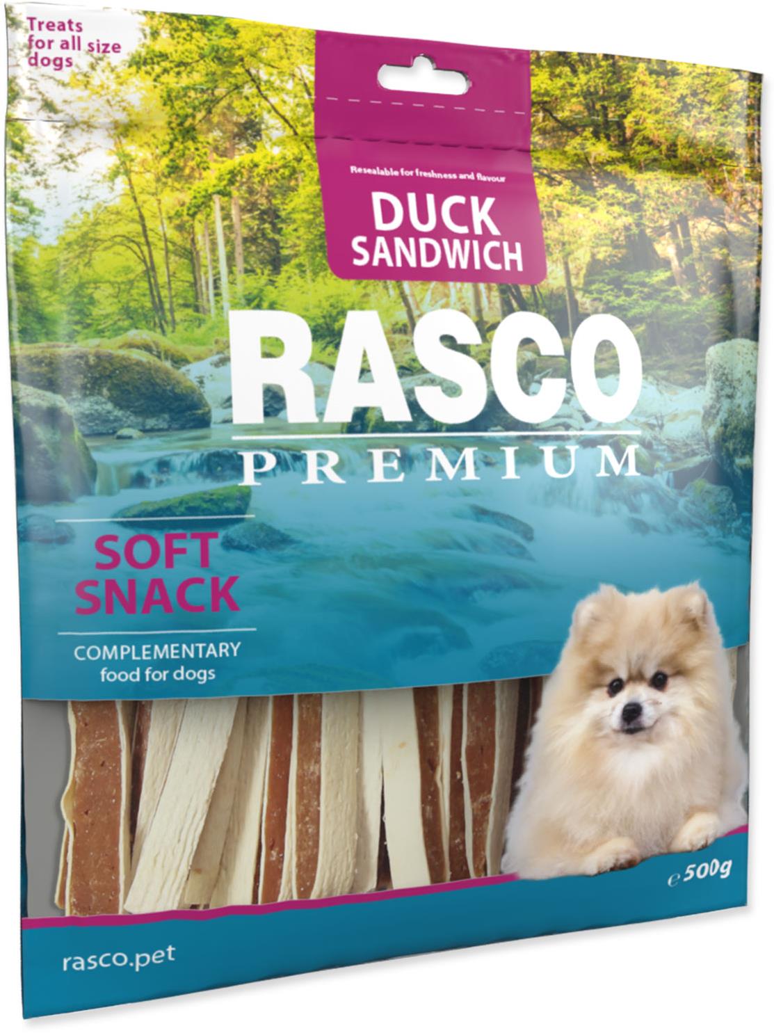 Rasco Premium Pochúťka kačací sendvič s treskou 500 g