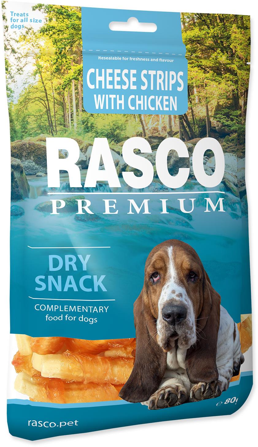Rasco Premium Pochúťka syrové prúžky obalené kuracím 80 g