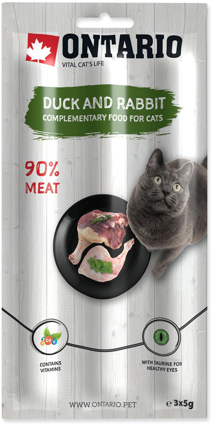 Ontario tyčinky kačica a králik 3× 5 g