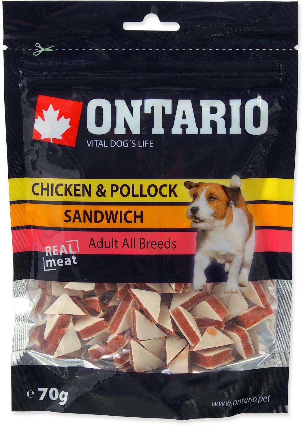 Ontario kurací sendvič s treskou 70 g
