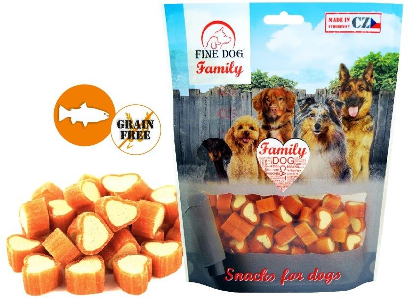 Fine Dog family lososové srdiečka 200 g