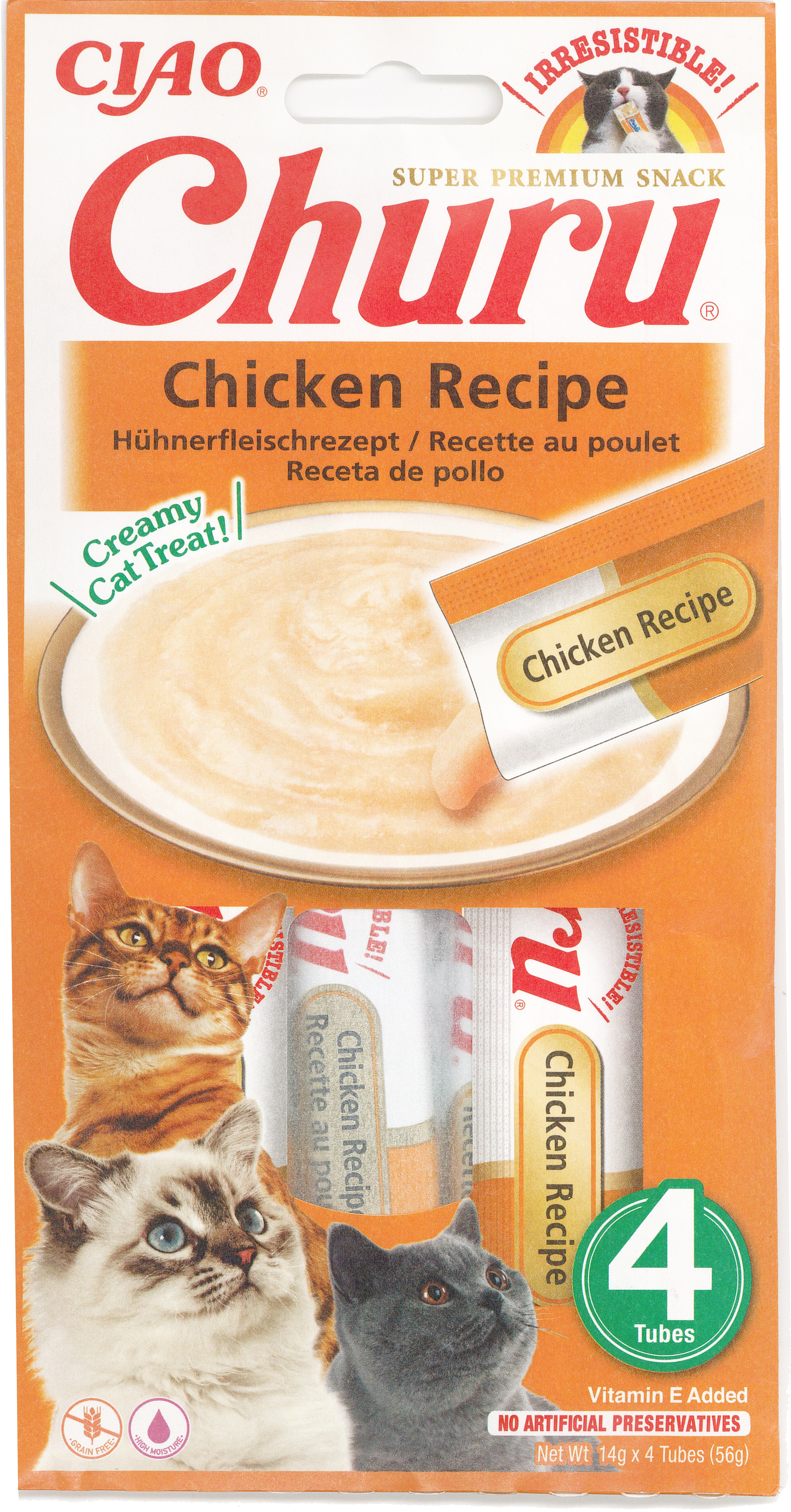 Ciao Churu Cat Kuracie krémové pyré 4× 14 g