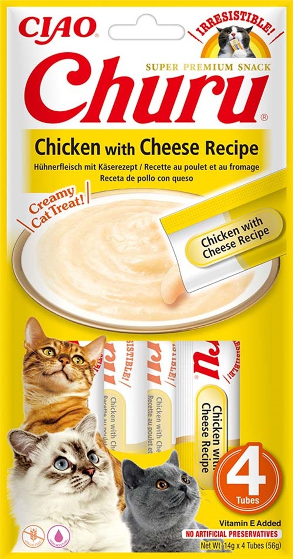 Ciao Churu Cat Kuracie pyré so syrom 4× 14 g