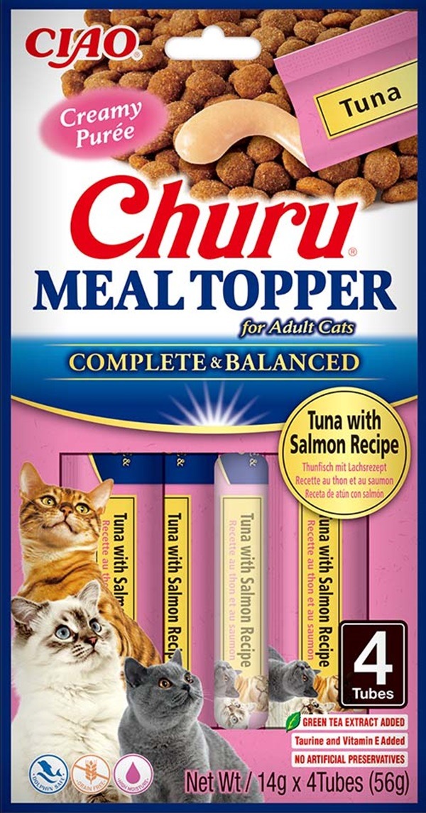 Ciao Churu Cat Meal Topper s tuniakom a lososom 4× 14 g