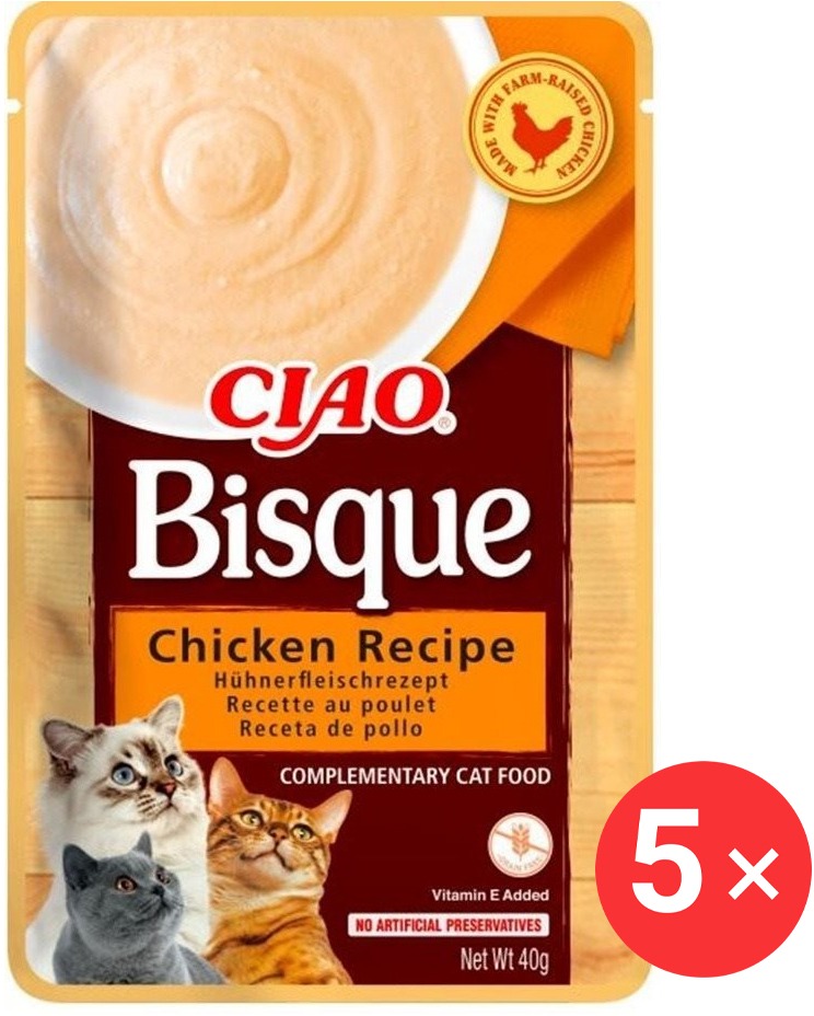 Ciao Churu Cat Bisque Kuracie pyré 5× 40 g
