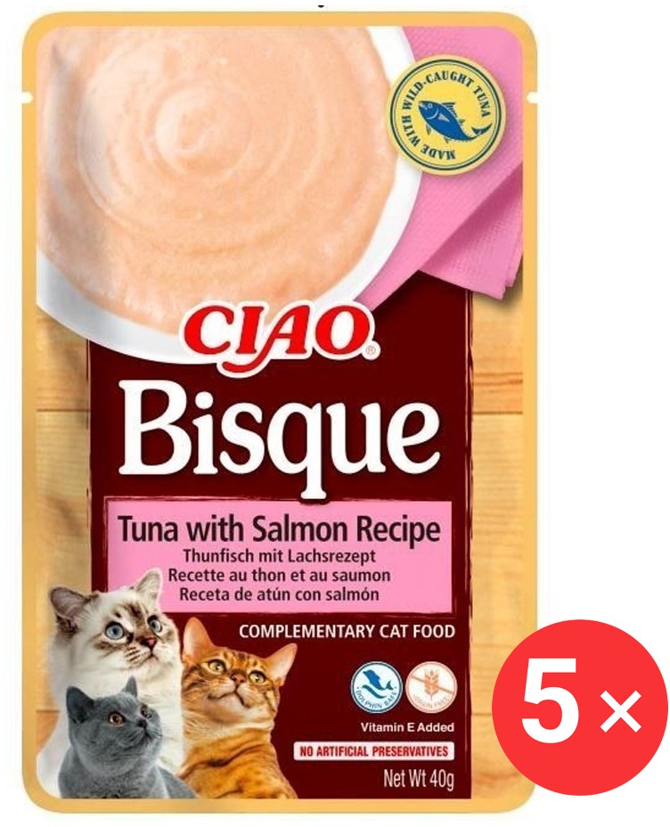 Ciao Churu Cat Bisque Tuniakovo-lososové pyré 5× 40 g