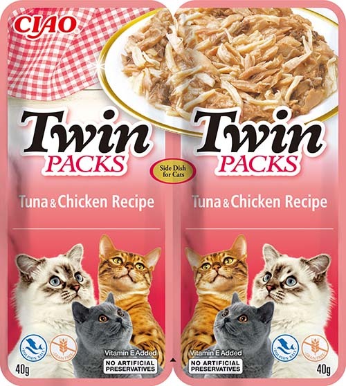 Ciao Churu Cat Twin Packs Tuniak a kurča vo vývare 2× 40 g