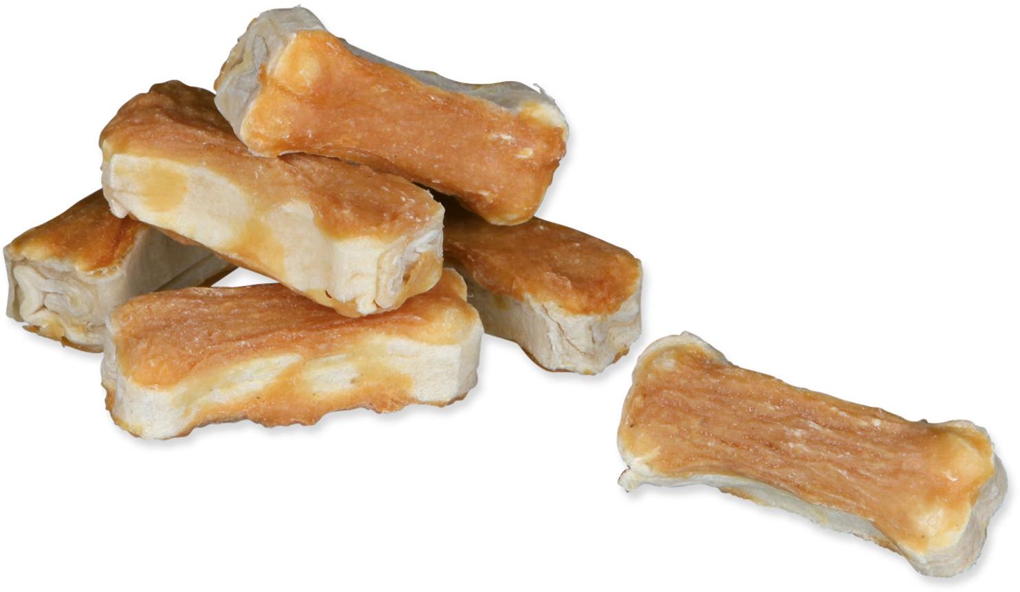 Trixie Pochúťka DentaFun byvolia koža obalená kuracím 5 cm 120 g 8 ks