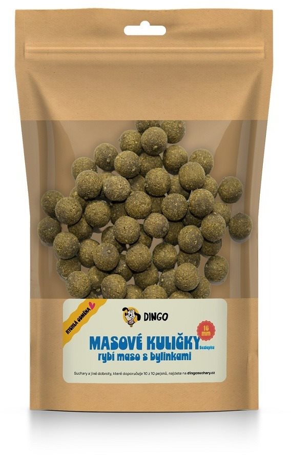 Dingo Mäsové guľôčky rybie mäso s bylinkami 16 mm 150 g