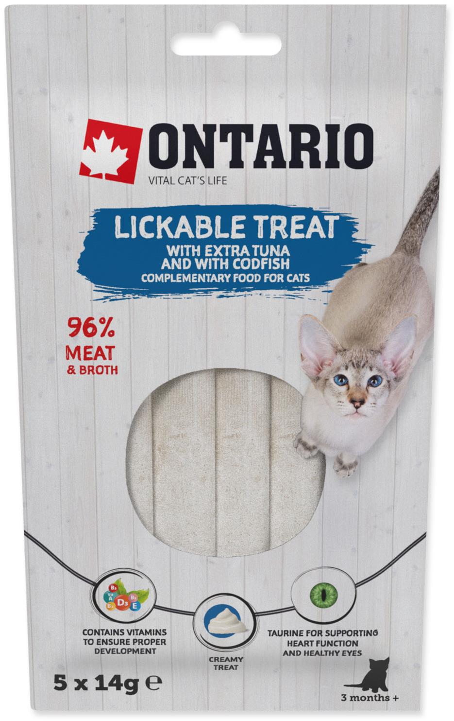 Ontario lízací extra tuniak a treska 5× 14 g