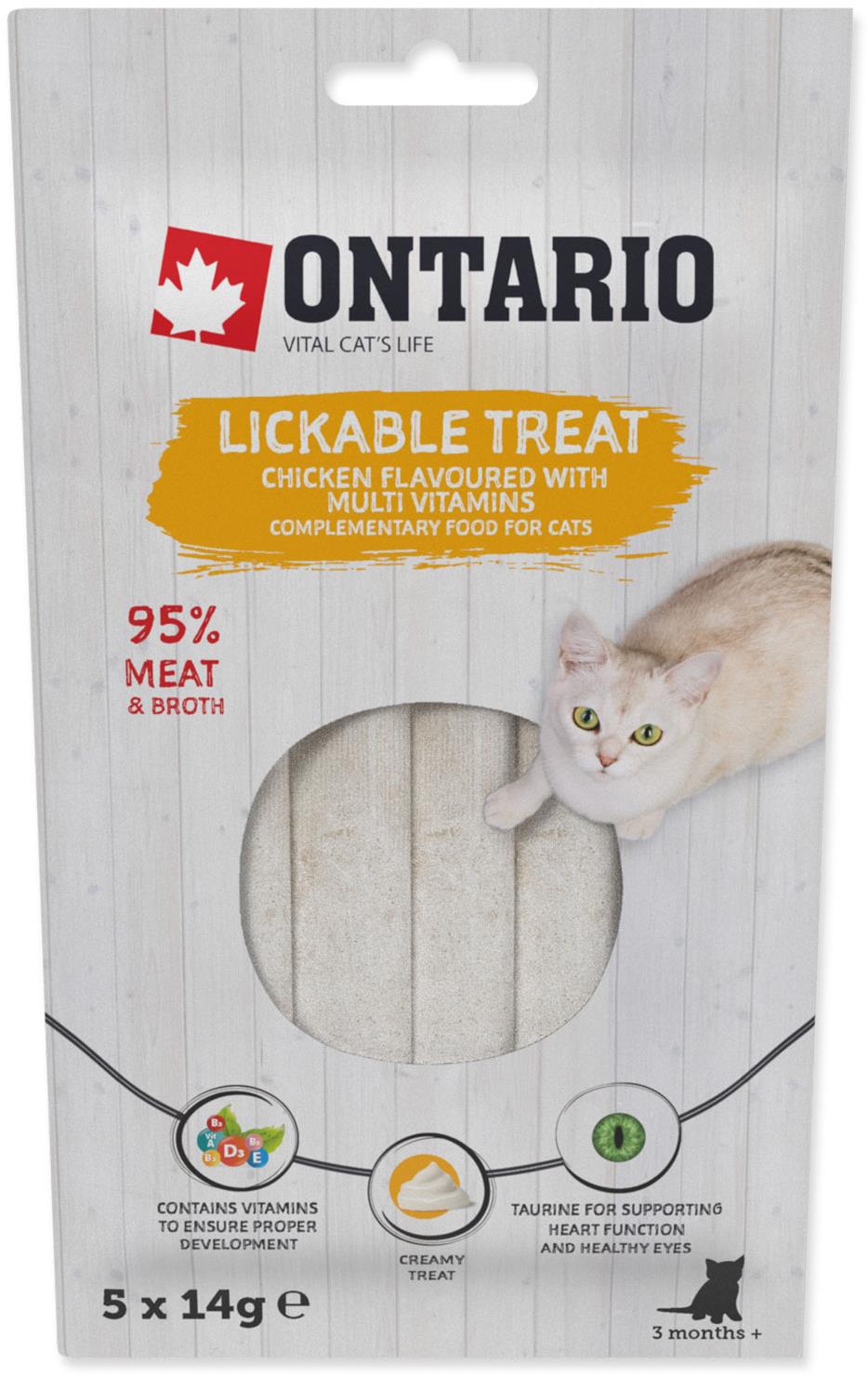 Ontario lízacie kurča + multivitamín 5× 14 g