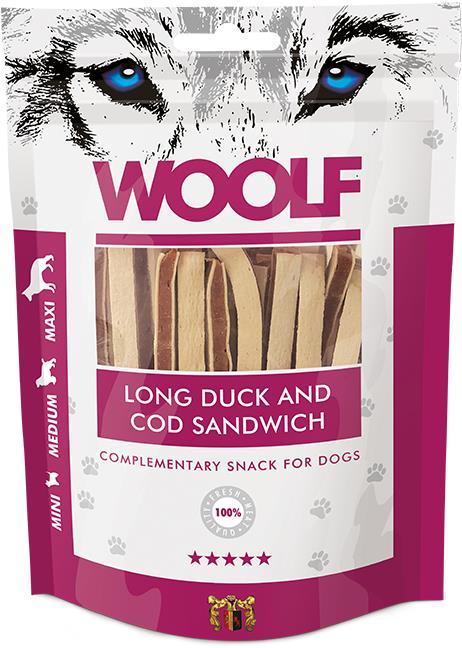 Woolf Soft Duck and Pollock Sandwich LONG 100 g
