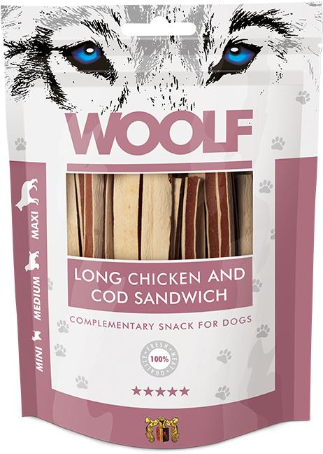 Woolf Soft Chicken and Pollock Sandwich LONG 100 g