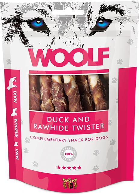 Woolf Duck and Rawhide Twister 100 g