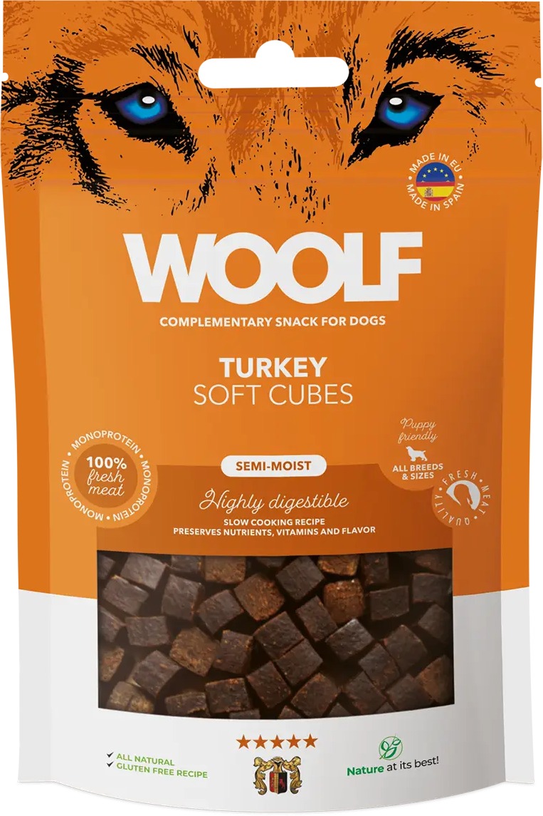 Woolf Soft Cubes – Turkey/moriak 100 g
