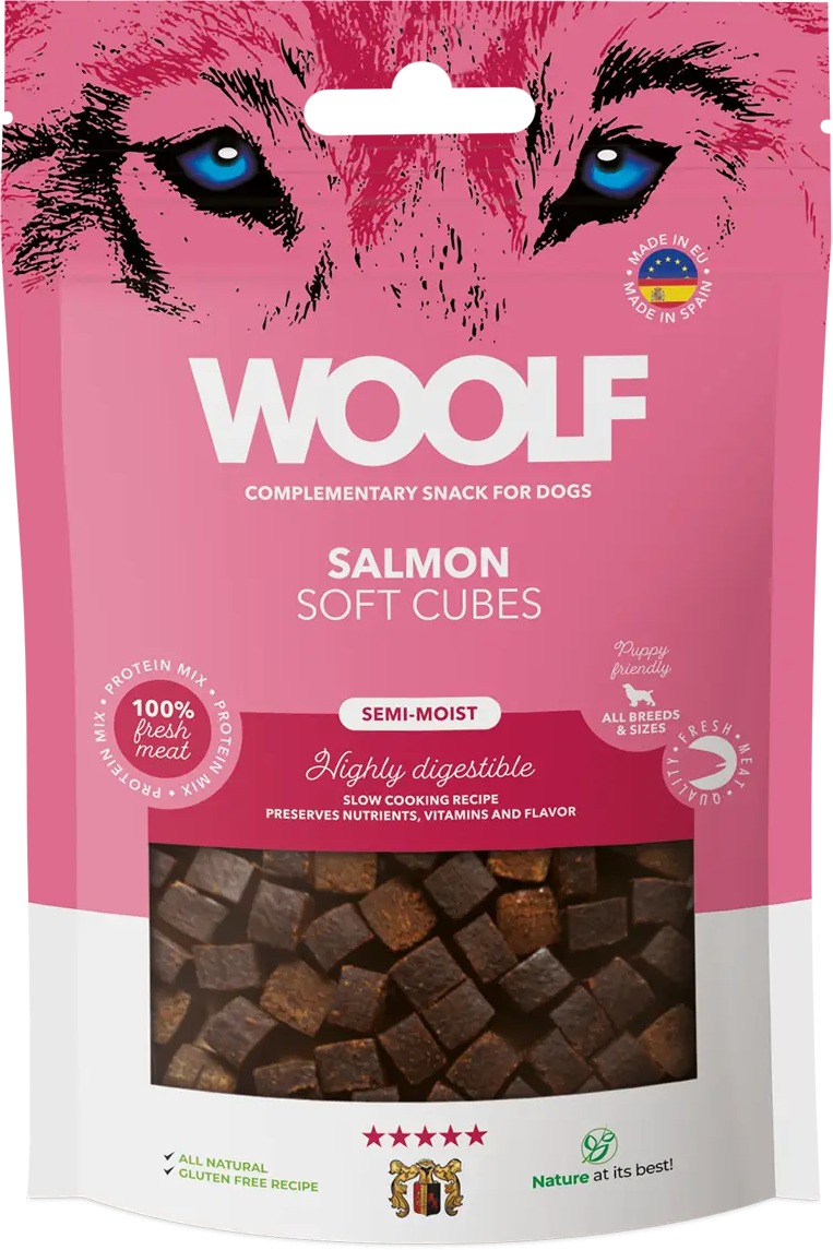 Woolf Soft Cubes – Salmon/losos 100 g