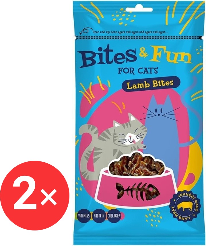 Akinu Bites & Fun Jahňacie kúsky 2× 60 g