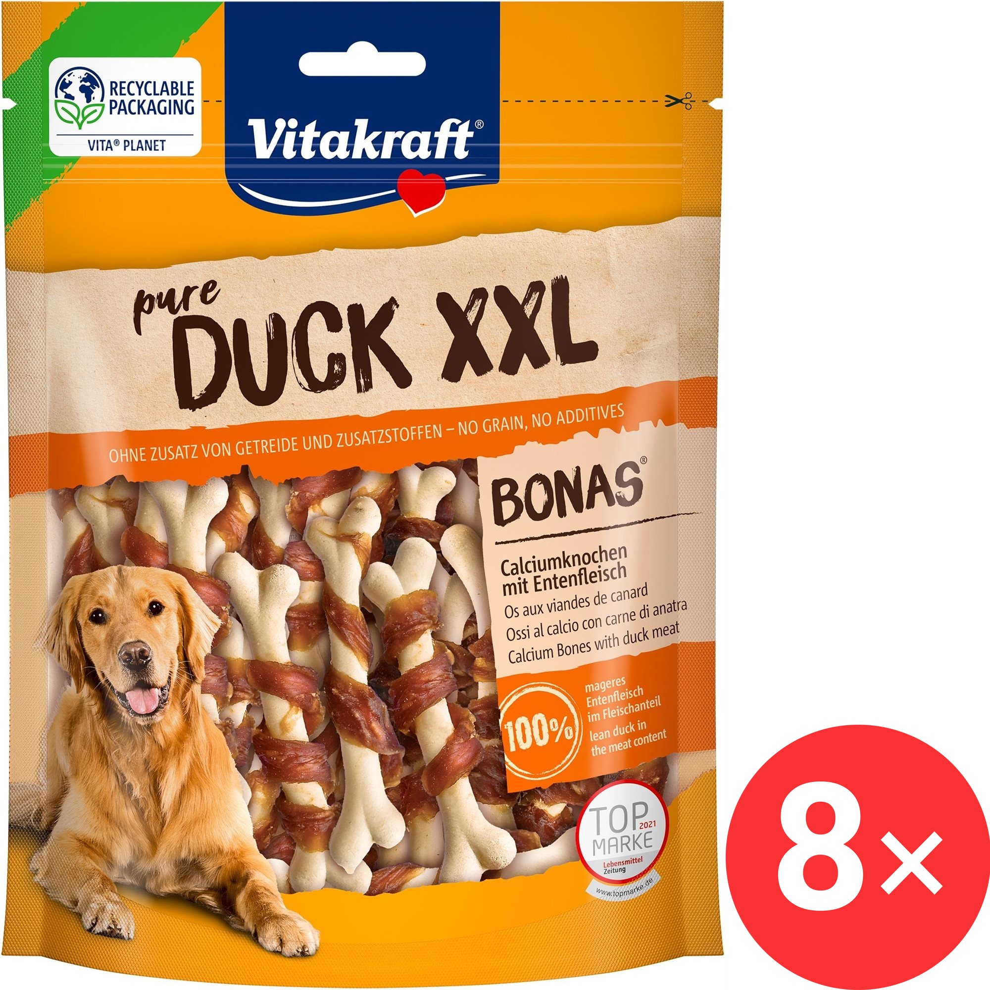 Vitakraft Duck Bonas XXL kačacie kostičky 8 × 200 g