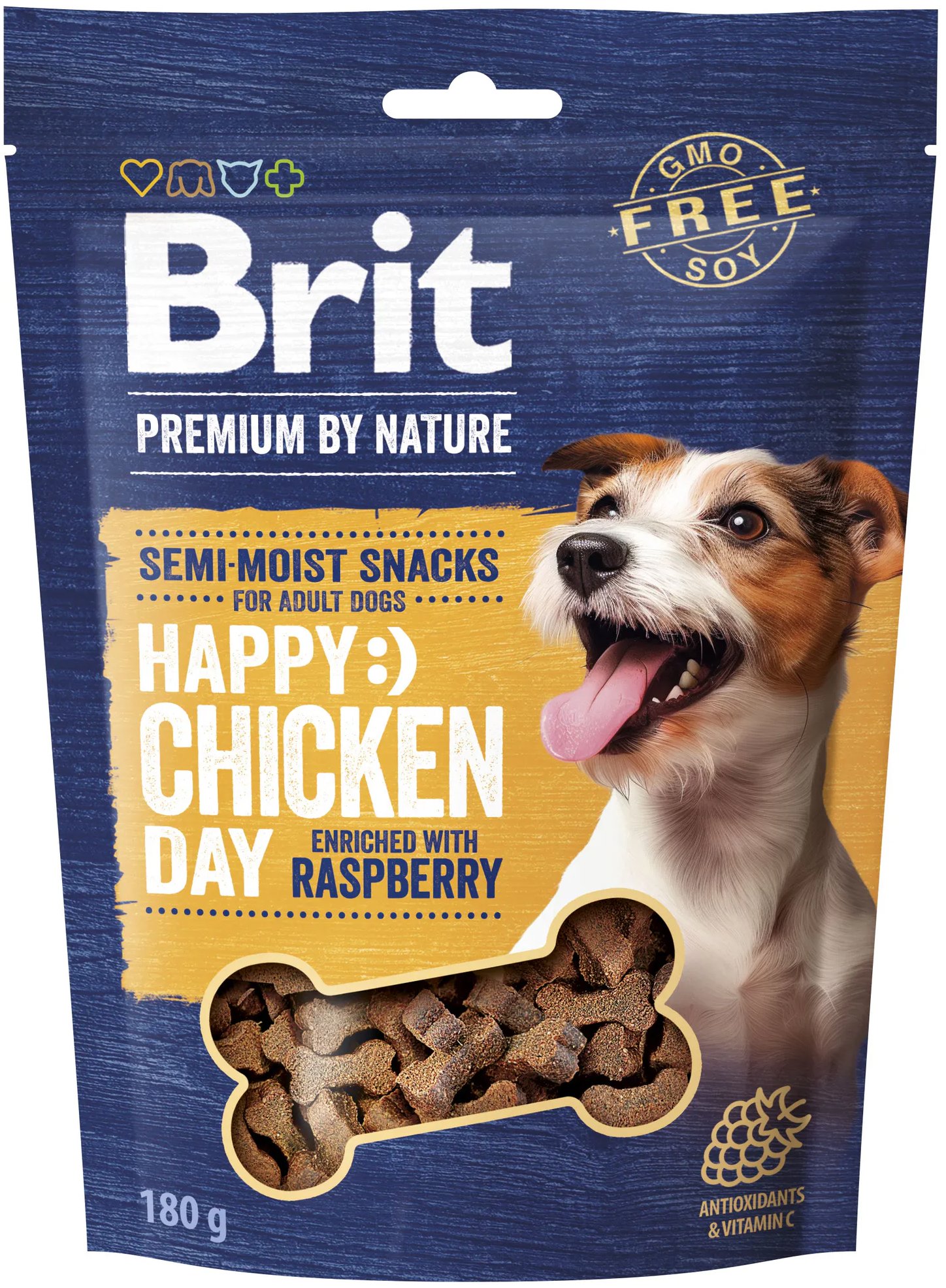 Brit Premium by Nature Dog Semi-moist Snacks Chicken with Raspberry 180 g